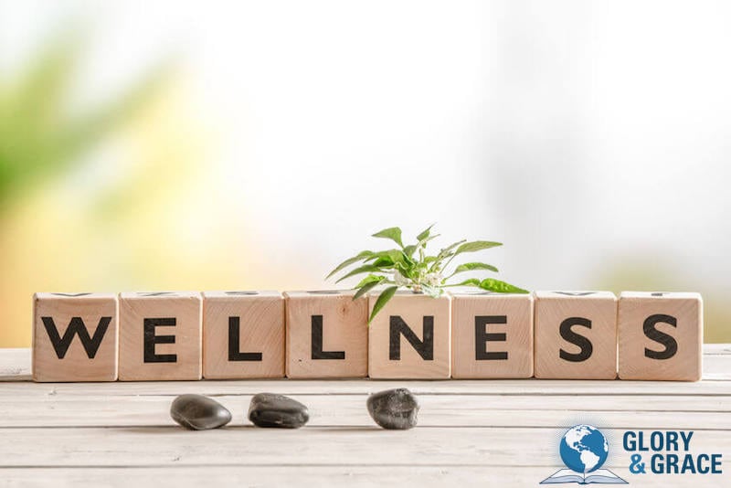Heath and vitality image showing the words wellness