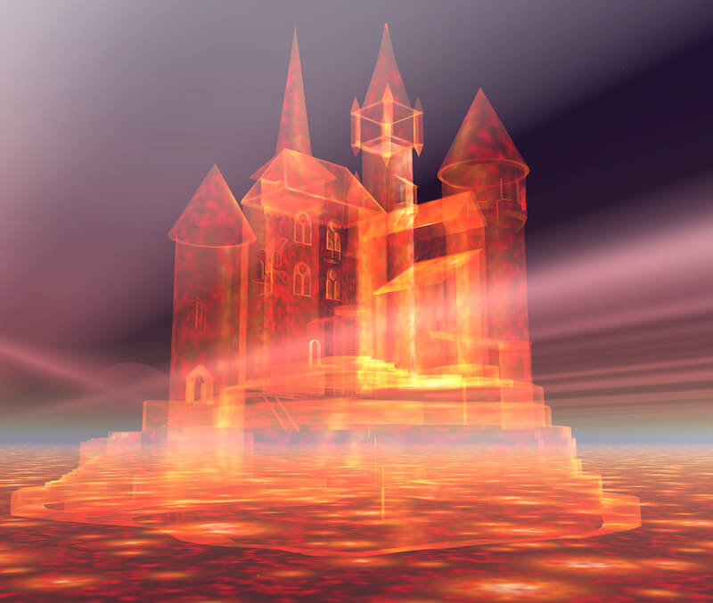 heaven getting loser showing a castle in the sky