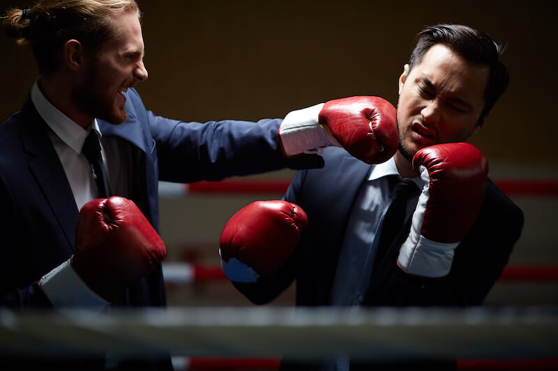 The last enemy that shall be destroyed is death shoeing a boxing fight