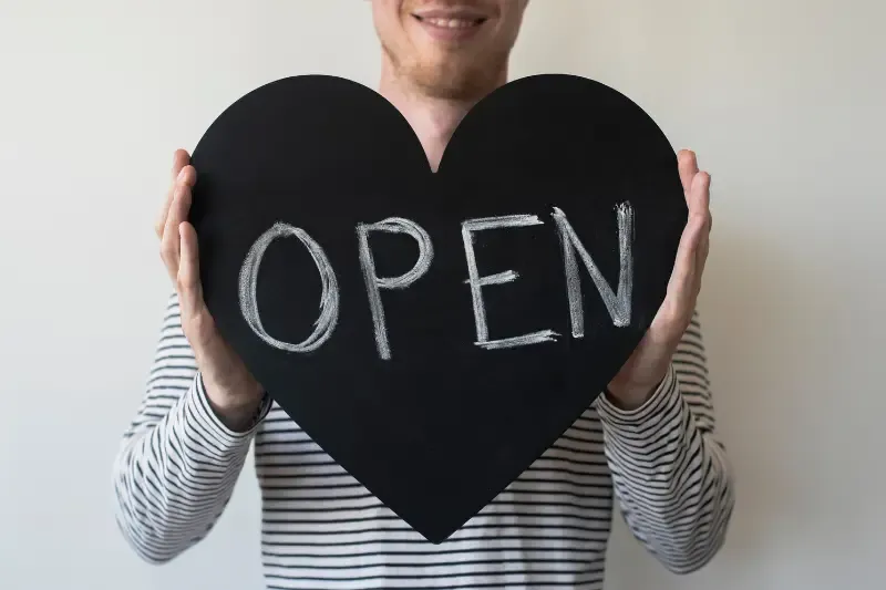 the Lord opened Lydia's heart showing the heart sign and the word open