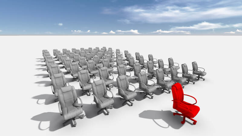 AS many as are led by the Spirit are sons of God showing the chair of a leader ahead of many other chairs