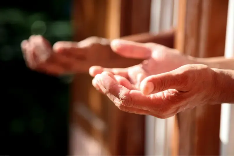 mercy rejoiceth against mercy showing hands pleading for mercy