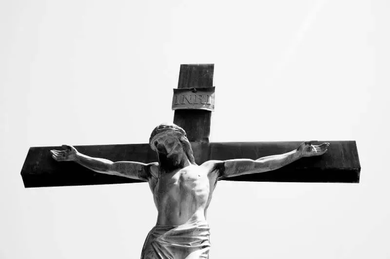 old man crucified showing Jesus on the cross