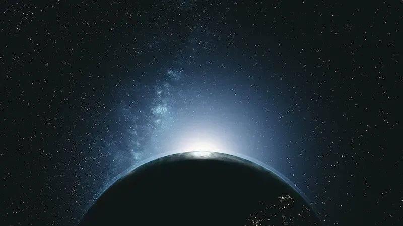 The next move of God showing the earth with light