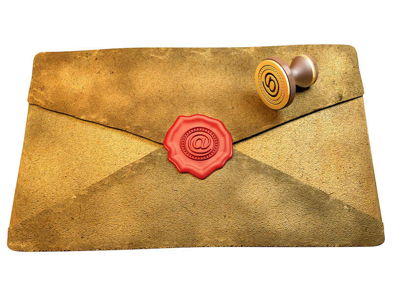 seal of the Holy Spirit showing a seal on an envelop