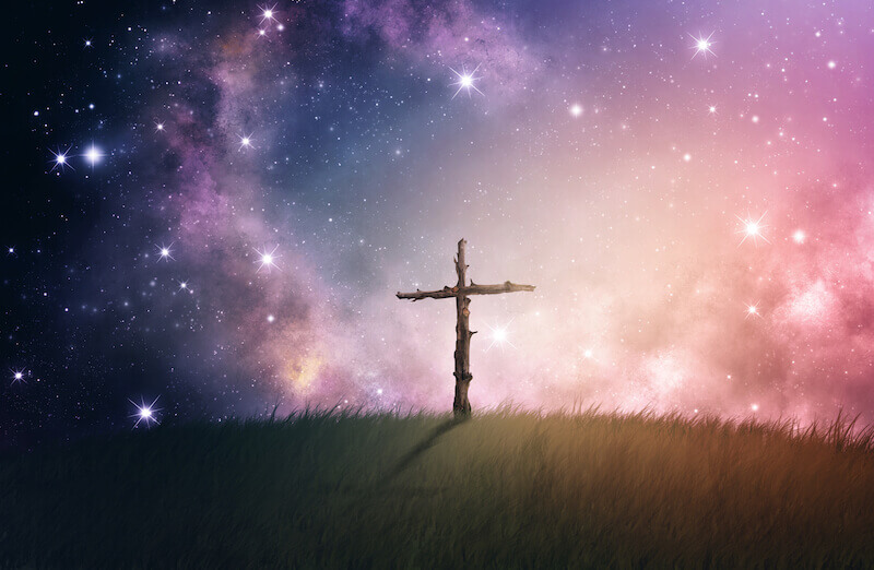 seed of abraham showing the cross and stars around