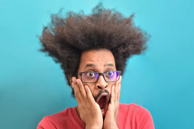 Seeing Him that is invisible showing a man that is surprised