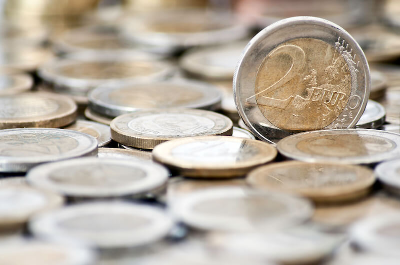 Set time for our inheritance showing euro coins