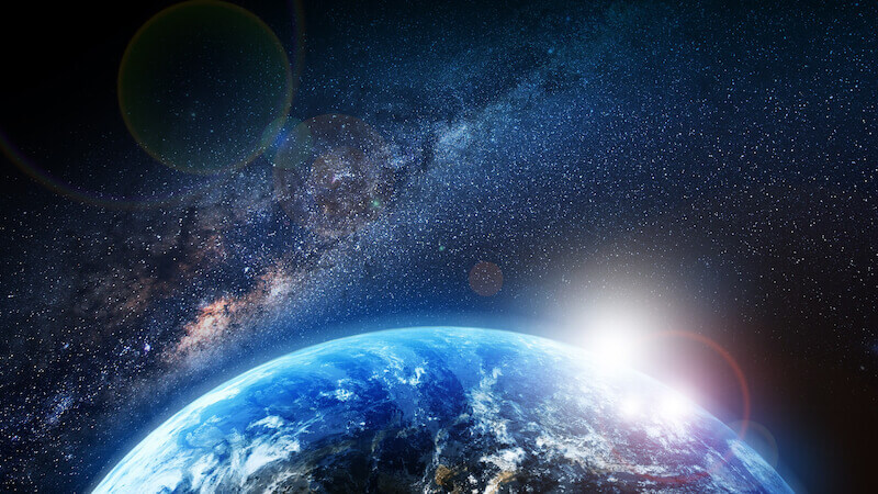 Sights and sounds of God showing the earth