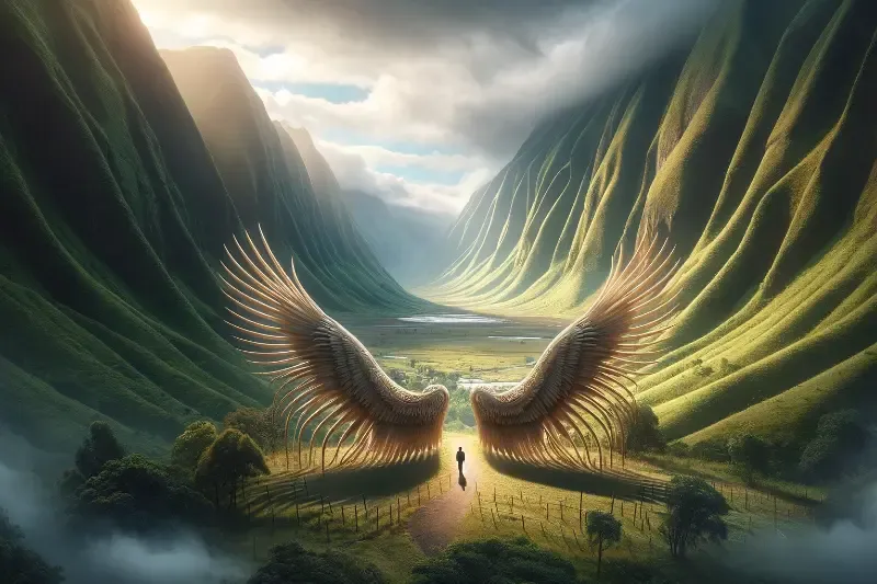 Though I walk through the valley of the shadow of death showing a man with divine protection