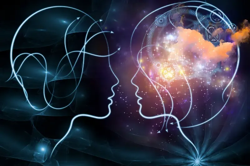 what is doubt showing two minds , two faces looking at each other