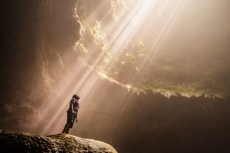 what is predestination showing a man looking into the heavens