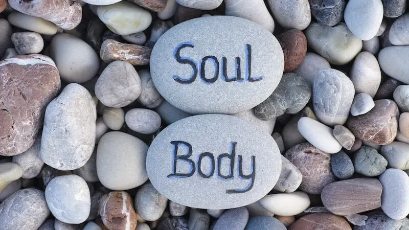 what is the human spirit showing soul and body printed on marble
