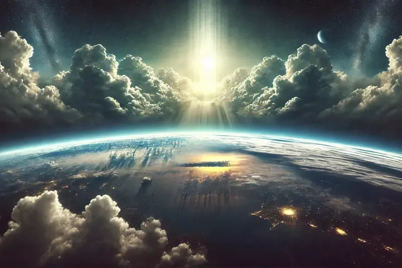 kingdom of God showing light from heaven to earth