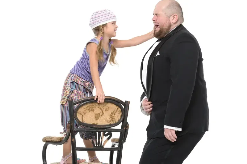 Who is greatest in the kingdom showing a child helping an adult