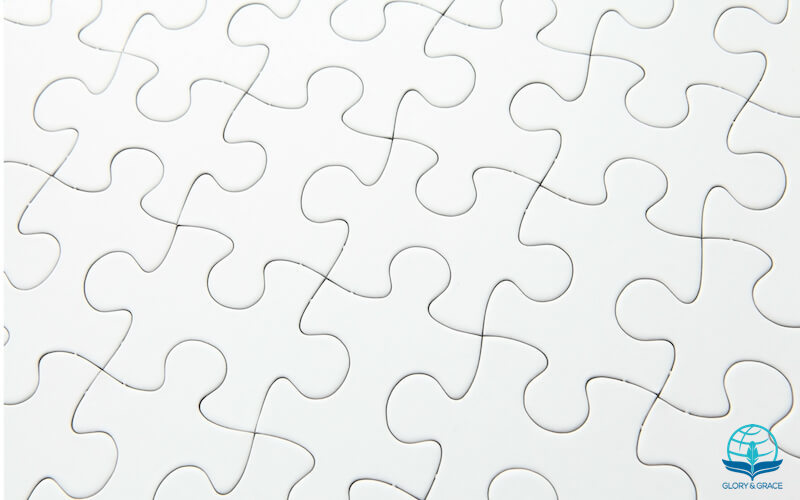 Ye are complete in Him showing a puzzle the is complete
